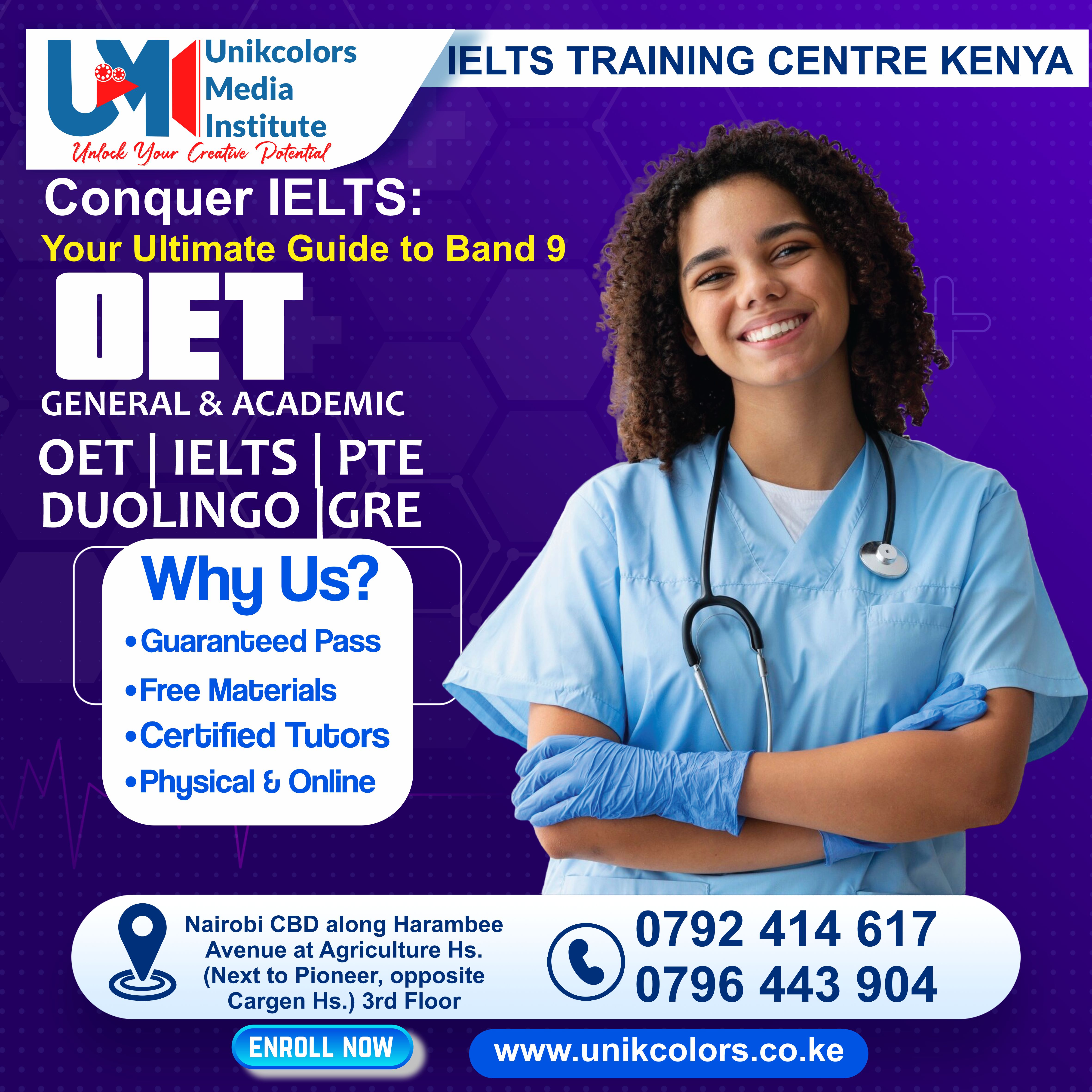 IELTS TRAINING CENTRE KENYA - IELTS PREPARATION | OET | TOEFL | PTE | GRE | DUOLINGO